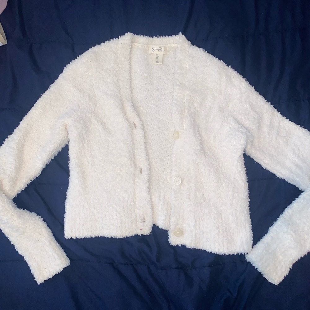Cozy White Cardigan Sweater